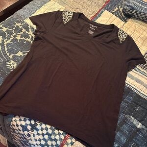 Embellished Black Top by Rock 47 by Wrangler